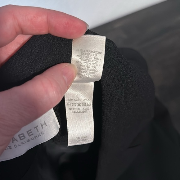 Vintage Elizabeth Black Classic One Button Career Wear Blazer Size 18 - Picture 4 of 6
